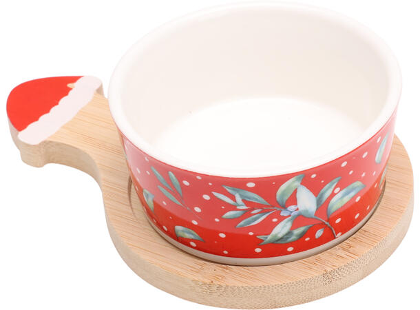 Serveringssett 3 skåler m/trebrett Total vekt: 640gram 