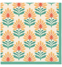 Serviett Blomster ornament Lunsjserviett 20 stk 3-lags 33x33cm