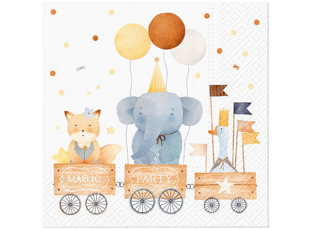 Serviett Festlig togtur Lunsjserviett 20 stk 3-lags 33x33cm 