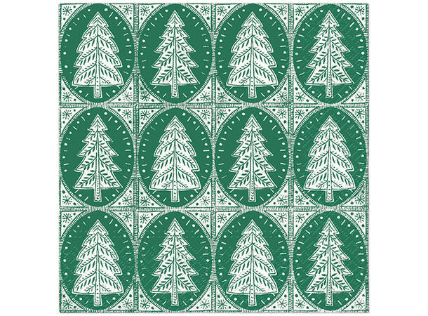 Serviett Juletre grønn Lunsjserviett 20 stk 3-lags 33x33cm 