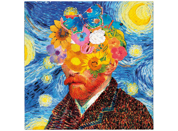 Serviett Van Gogh'S blomsterdrøm Lunsjserviett 20 stk 3-lags 33x33cm 
