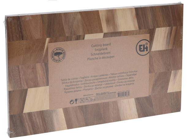 Skjærefjøl akasie fiskebein 36x23x1,6cm 