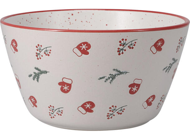 Skål Julekos keramikk 14x8cm 4ass Vekt: 420gram XMAS, Juletre, HOHO, vott 