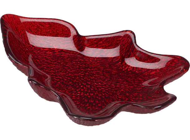 Skål juletre glass 21x15cm 4ass farger Forpakning: 8stk Vekt:320gram 