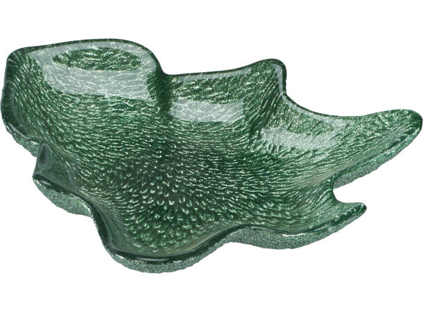 Skål juletre glass 21x15cm 4ass farger Forpakning: 8stk Vekt:320gram 