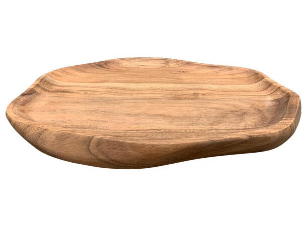 Skål lys mangotre 28,5x29x2,5cm Forpk 2stk 