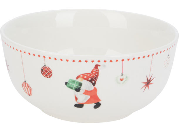 Skål nisse porselen d:13cm 3ass 500ml Vekt:425gram 