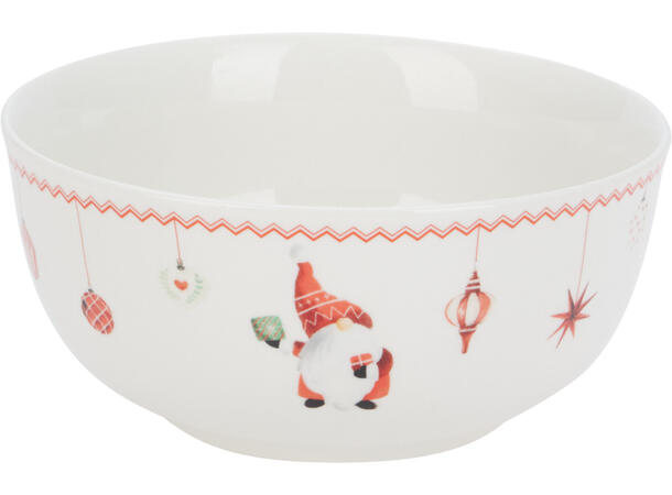 Skål nisse porselen d:13cm 3ass 500ml Vekt:425gram 