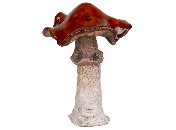 Sopp antikkhvit/lysbrun keramikk h:11cm 