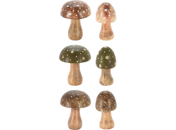 Sopp mangotre beige/grønn/brun 11cm 6ass 
