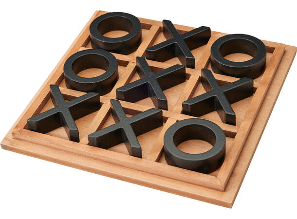 Spill Tic Tac Toe 24x24cm treverk 