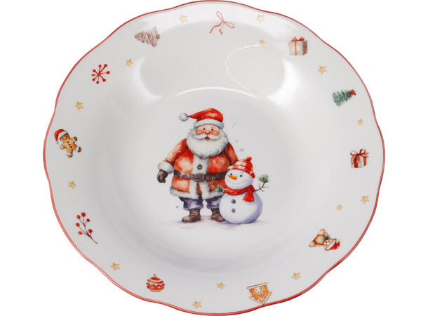 Suppetallerken pors. vinterjul 22cm 3ass 