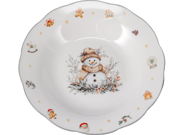 Suppetallerken pors. vinterjul 22cm 3ass 