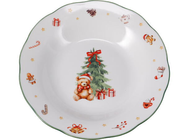 Suppetallerken pors. vinterjul 22cm 3ass 