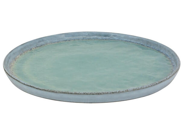 Tallerken gråblå keramikk 27,5x27,5x1cm Tåler oppvaskmaskin og mikrobølgovn 