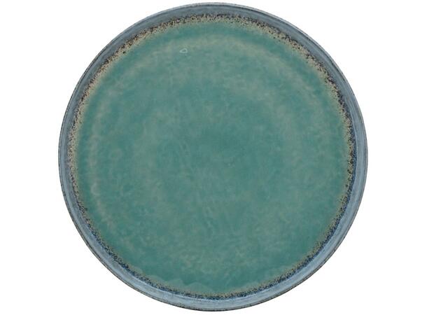 Tallerken gråblå keramikk 27,5x27,5x1cm Tåler oppvaskmaskin og mikrobølgovn 