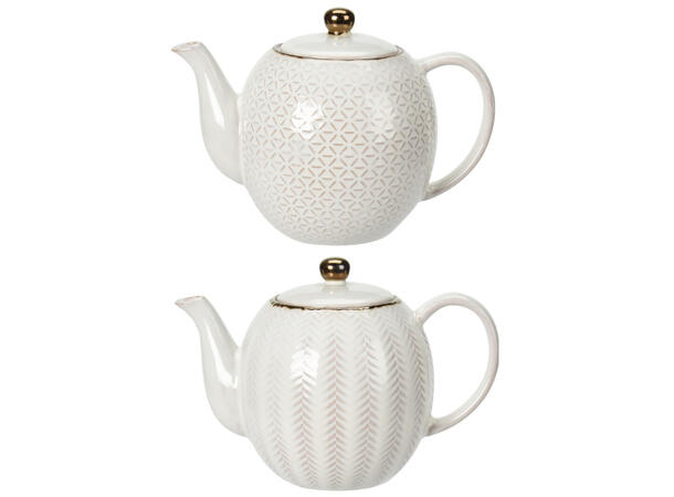 Tekanne beige m/gull 1,1 Liter 2ass 