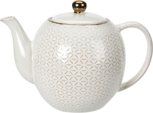 Tekanne beige m/gull 1,1 Liter 2ass 