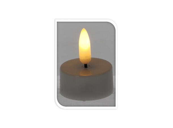 Telys LED med varmhvitt lys s/4 Batteri: 4xCR2032 inkludert 