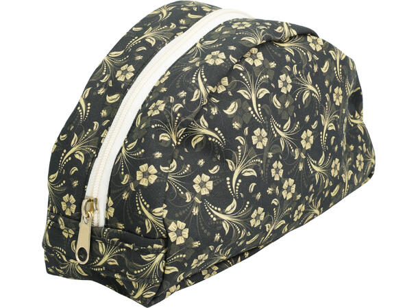 Toalettveske m/glidelås 23x14cm 4ass 100 %bomull, innside:100%polyester 