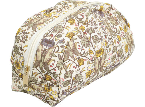 Toalettveske m/glidelås 23x14cm 4ass 100 %bomull, innside:100%polyester 