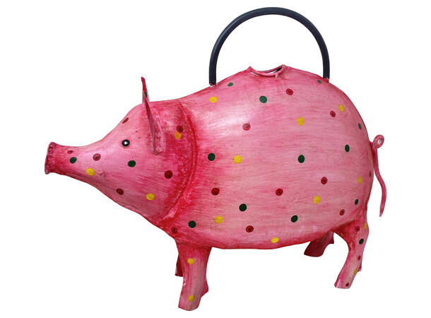 Vannkanne gris rosa metall 41x14x35cm 