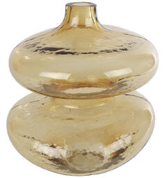 Vase amber glass 19x19x22cm