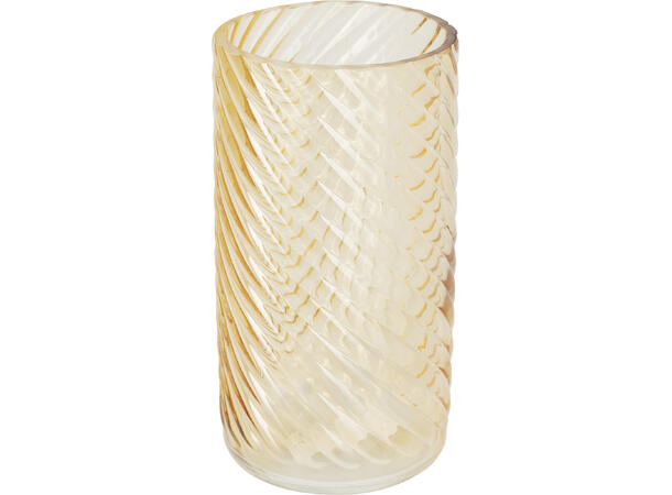 Vase glass stripet 19x10cm 4ass Forpk:12stk Rosa,gul,lilla,grønn 615gram 