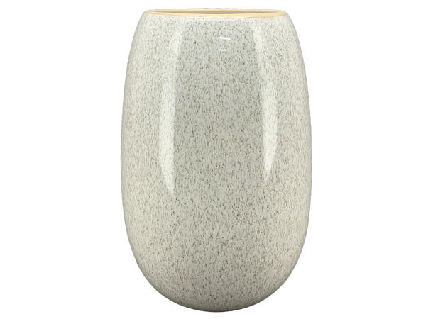 Vase krem keramikk 15,5x15,5x22,5cm 