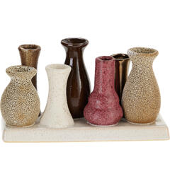 Vase minivaser keramikksett 7stk 19x11cm