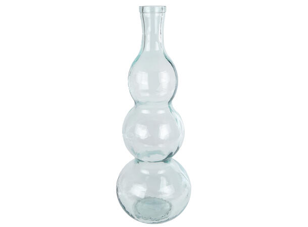 Vase resirkulert klart glass 17x17x45cm 