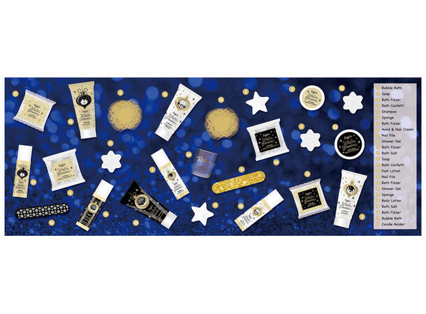 Adventskalender Winter Glamour 24 luker 40x6x40cm 