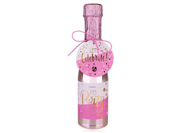 Bade og dusjsåpe i champagneflaske 250ml Vegansk Uten parabener/SLES m/roseduft 