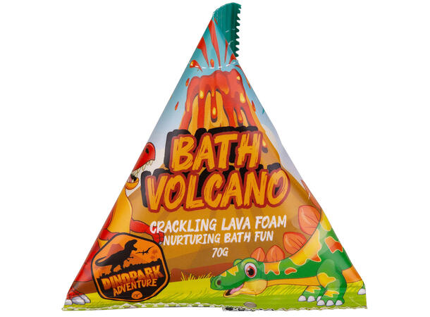 Badeskum vulkan Dinopark 70g lavarødt Forpk 12stk Vegansk Uten parabener/SLES 