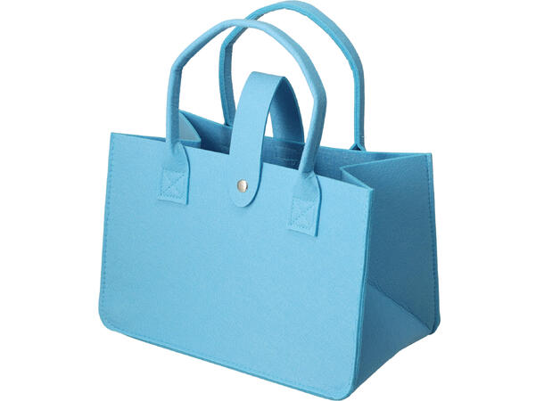 Bag filt 30x17x20cm med tekster 3ass Oransje, magenta, lys blå 