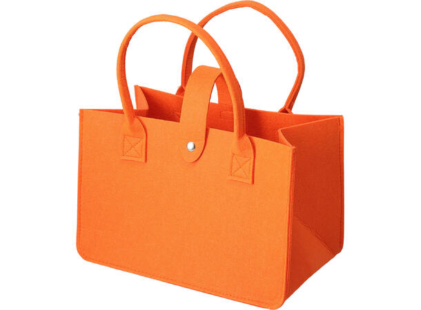 Bag filt 30x17x20cm med tekster 3ass Oransje, magenta, lys blå 