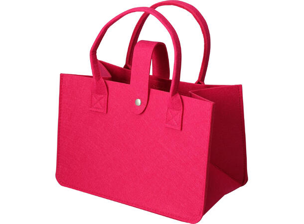 Bag filt 30x17x20cm med tekster 4ass Oransje, magenta, lys blå 