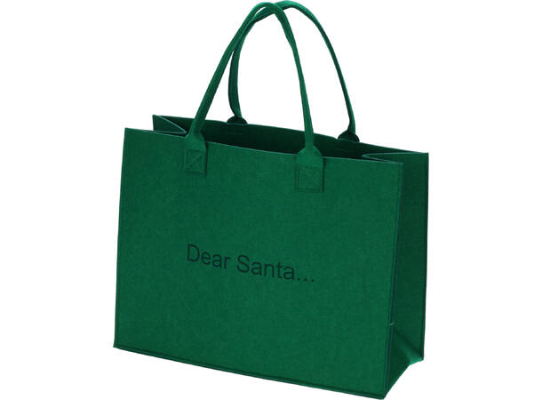 Bag filt jul 44x34cm rød/grønn/hvit 