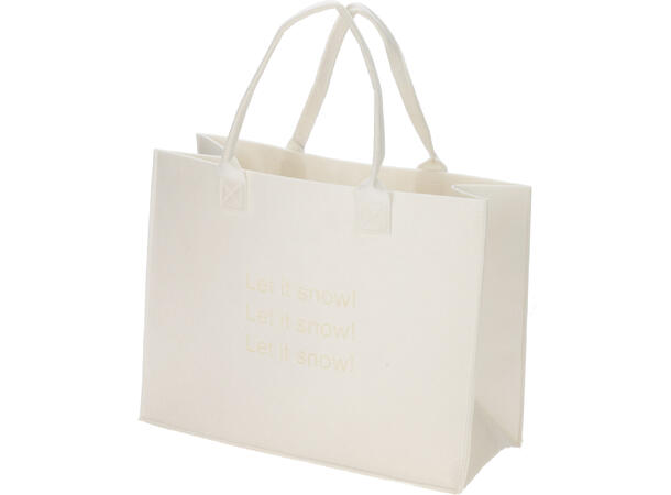 Bag filt jul 44x34cm rød/grønn/hvit 