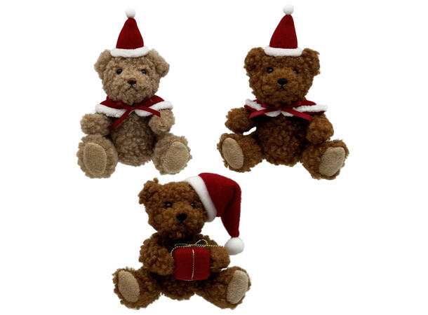 Bamse m/lue teddystoff 11cm 3ass Forpk 12stk Polyester 