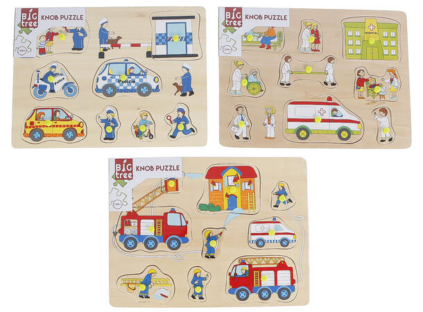 Big Tree Puzzle politi/amb/brann 30x22cm 