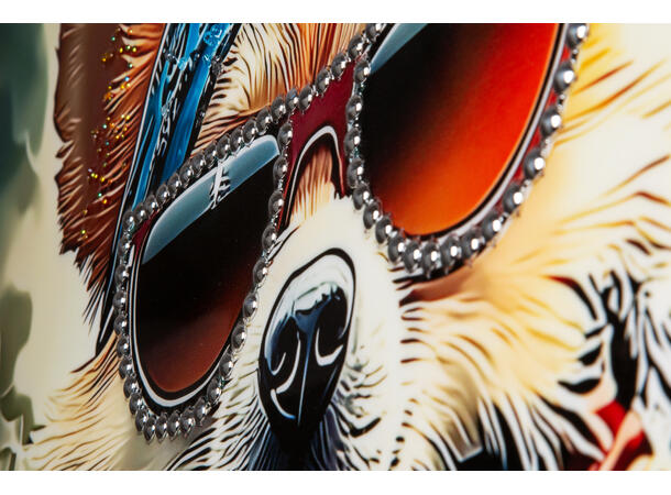 Bilde lerretstrykk rev biker 60x60cm Shiny foliert fototrykk 