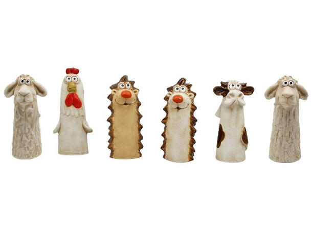 Blomsterpinne m/hagedyr 11x9,5x21 6ass Keramikk 