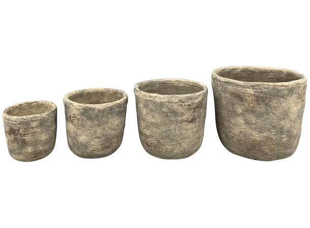 Blomsterpotte beige sement 10,5x10cm Forpk 18stk 