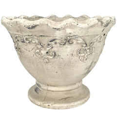 Blomsterpotte beige terracotta 22x16cm
