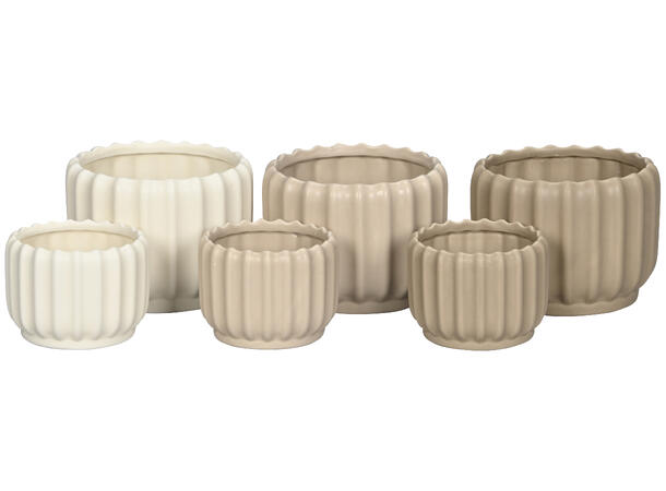 Blomsterpotte dus keramikk s/2 11x8,5cm 15,5x11,5cm 