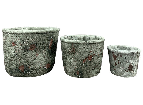 Blomsterpotte grå sement 30x30x1,5cm 