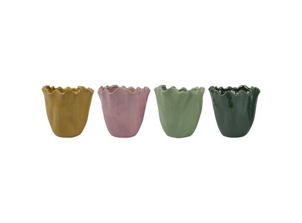 Blomsterpotte keramikk 18x17cm 4ass 