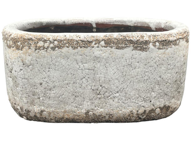 Blomsterpotte krem terracotta 24x15x12cm Forpk 6stk 