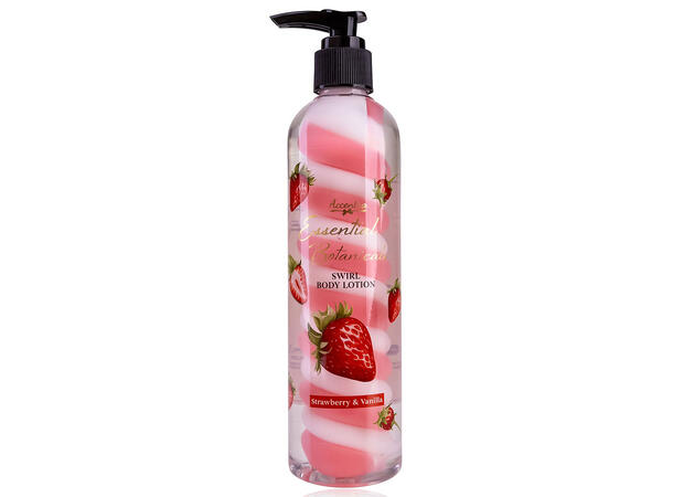 Bodylotion pumpe 300ml StrawberryVanilla Vegansk Uten mineralolje og parabener 